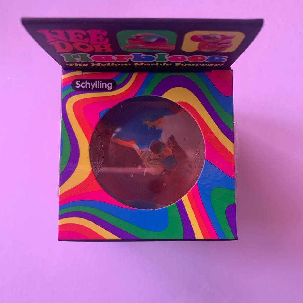 NEW Needoh Marbleez Orange Mix Mellow Marble Squeeze